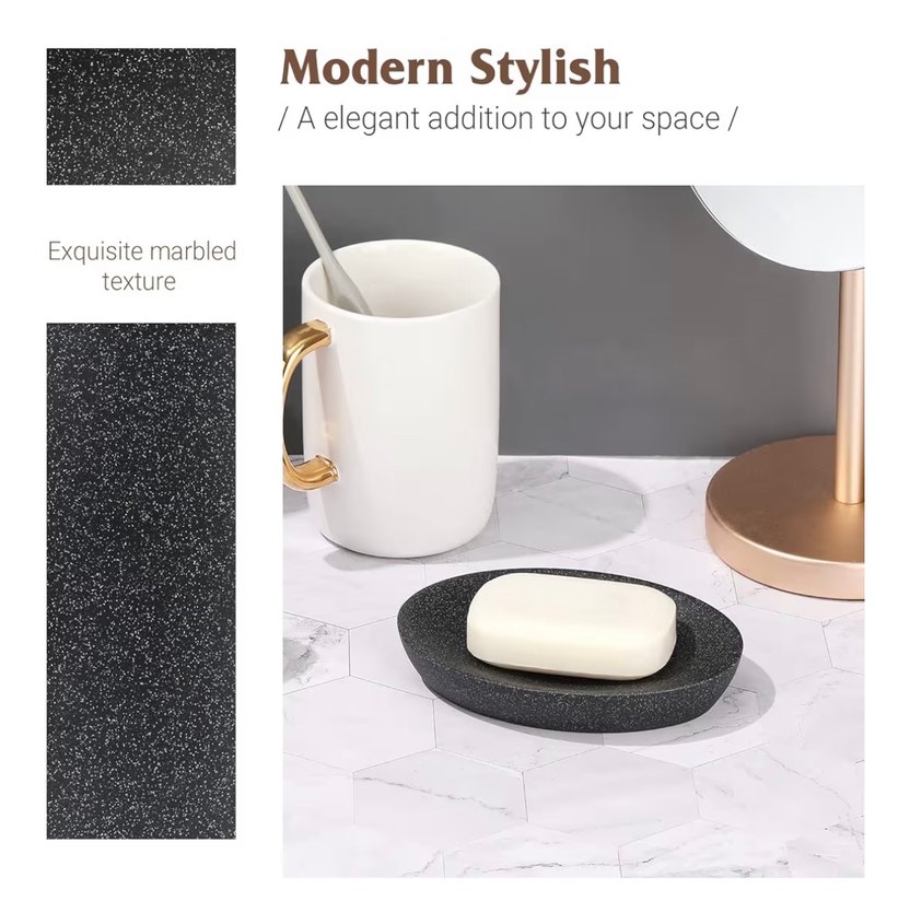 Siyah Taş Görünümlü Sabunluk - Görsel 4