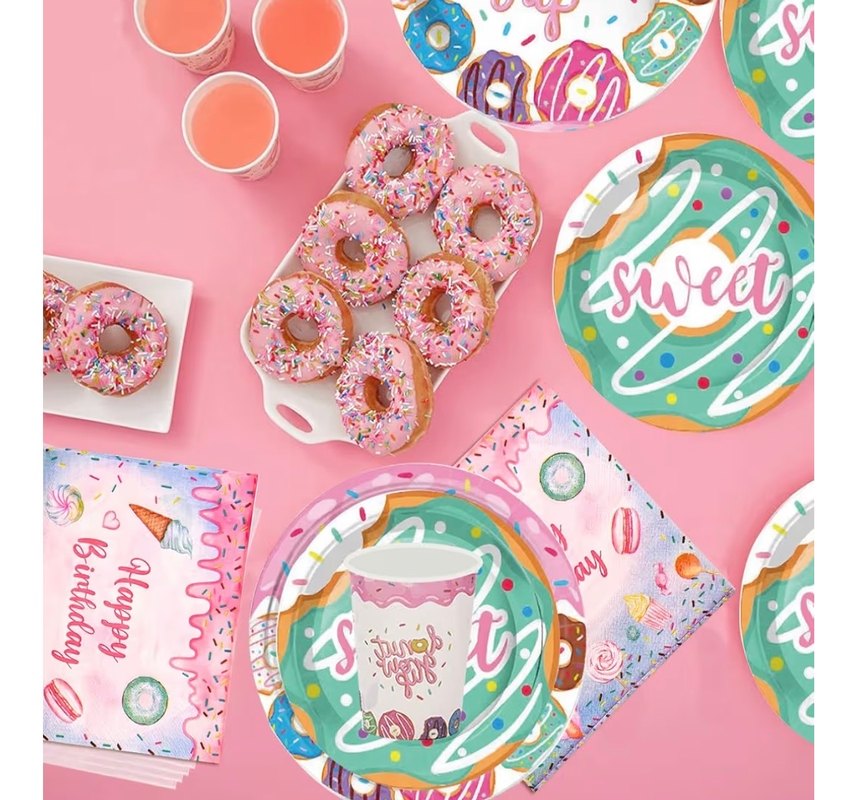 Donut Parti Dekorasyonları 16 kişilik - Görsel 5