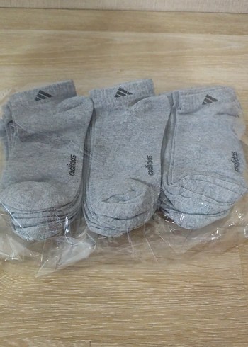Gri Adidas Erkek Midi Çorap Seti - Görsel 2