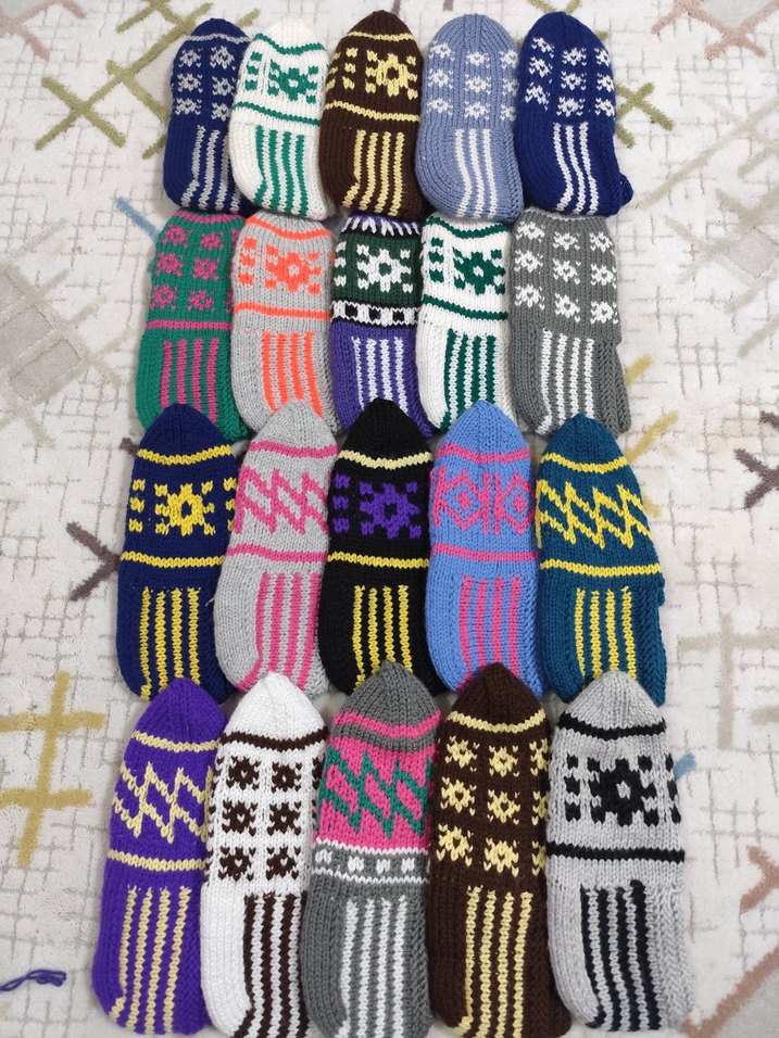 Renkli Desenli bayan çeyizlik patik - Görsel 3