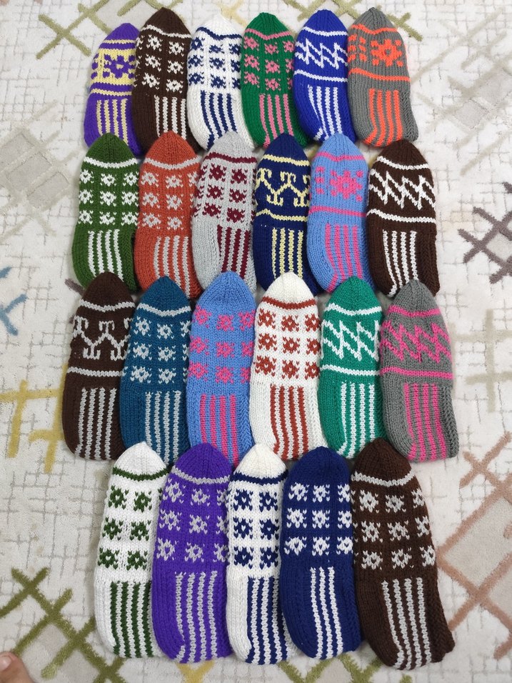 Renkli Desenli bayan çeyizlik patik - Görsel 2