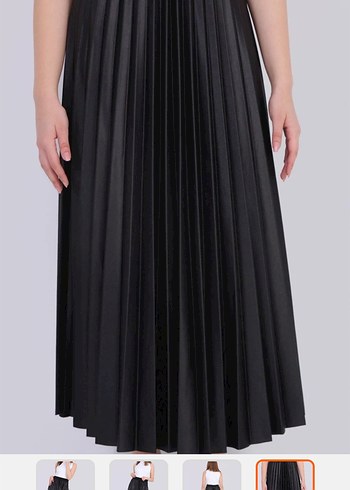 Siyah Piliseli Uzun Etek - Görsel 2