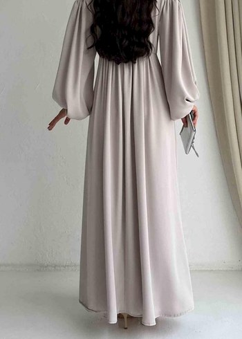 MEDİNE İPEĞİ KUMAŞI TESETTÜR ELBİSE - Görsel 2