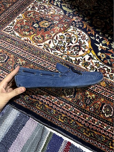 Mavi Hakiki Süet Deri Loafer