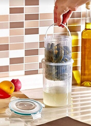 Süzgeçli Saklama Kabı 1500 ml - Görsel 2