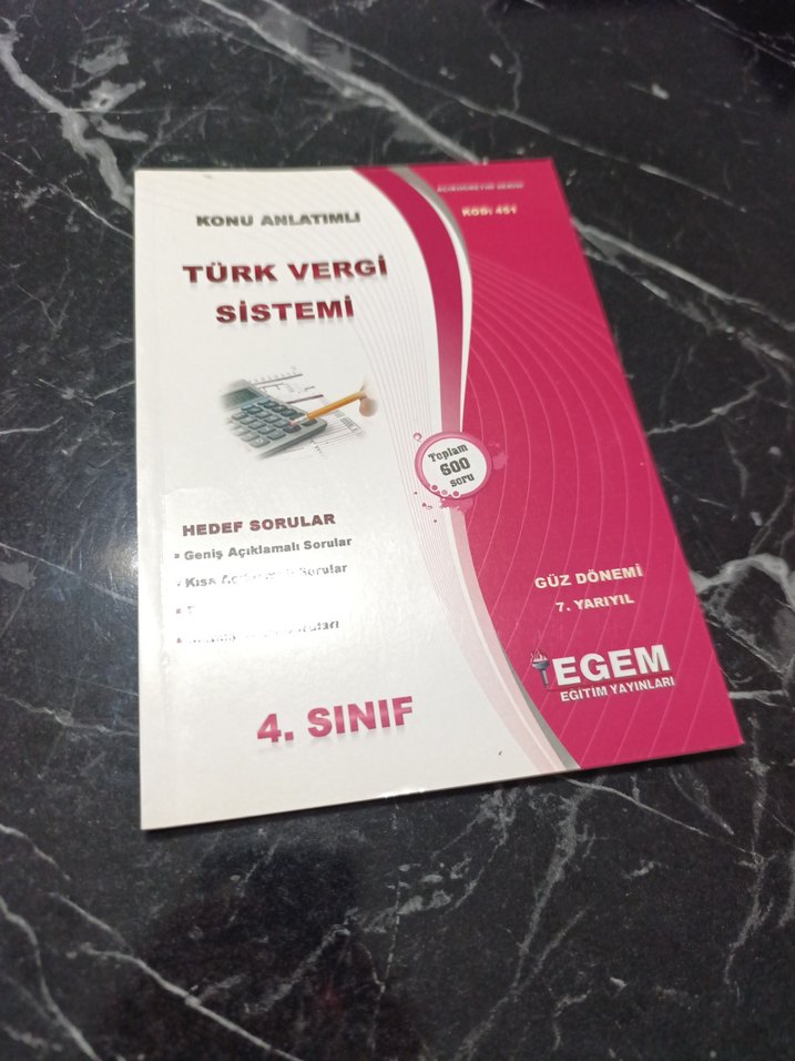 Türk Vergi Sistemi 4. Sınıf Konu Anlatımlı Kitap - Görsel 2