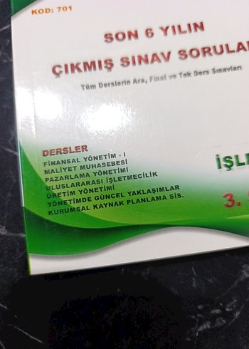 EGEM 3. Sınıf İşletme Son 6 Yıl Çıkmış Sorular - Görsel 3