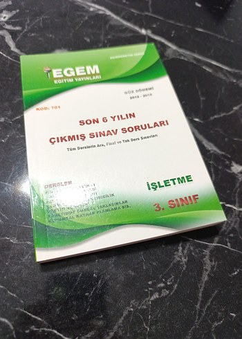 EGEM 3. Sınıf İşletme Son 6 Yıl Çıkmış Sorular - Görsel 2