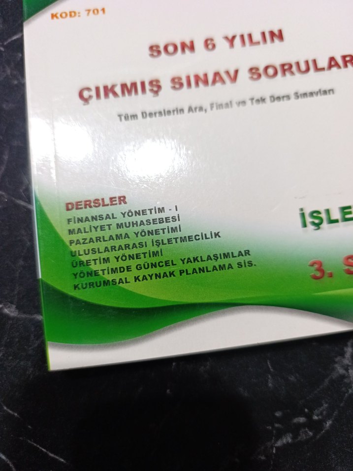 EGEM 3. Sınıf İşletme Son 6 Yıl Çıkmış Sorular - Görsel 3