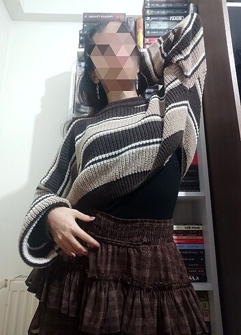 s Beden çeşitli Renk Triko Geniş Crop