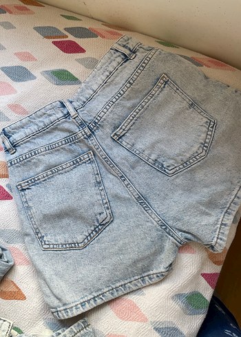 De Facto Bağlamalı Düğmeli Mini Kot Şort - Görsel 3