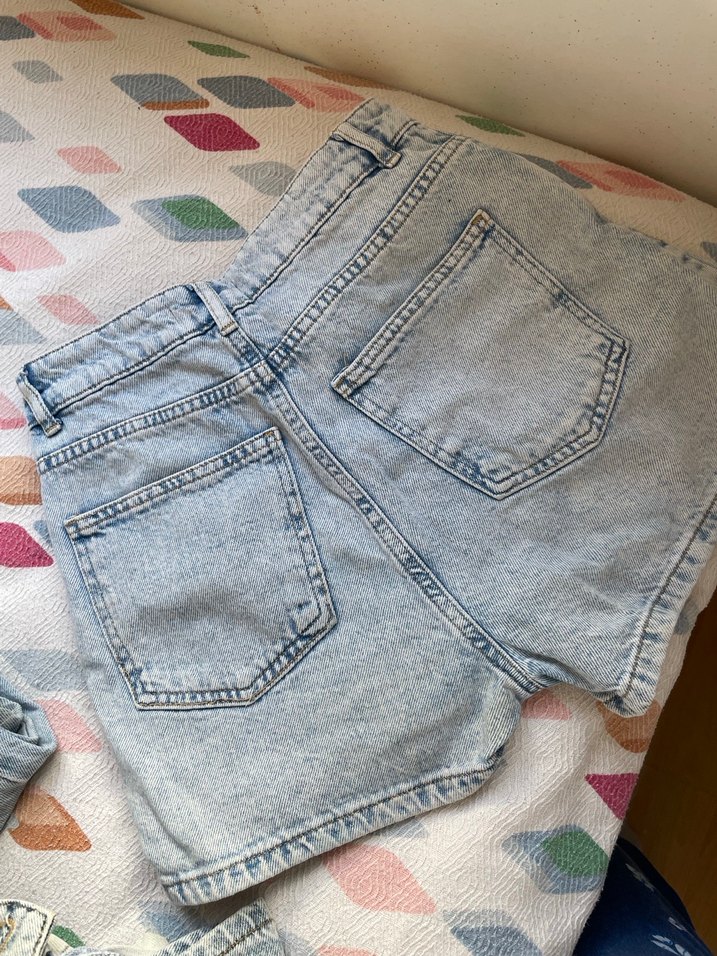 De Facto Bağlamalı Düğmeli Mini Kot Şort - Görsel 3