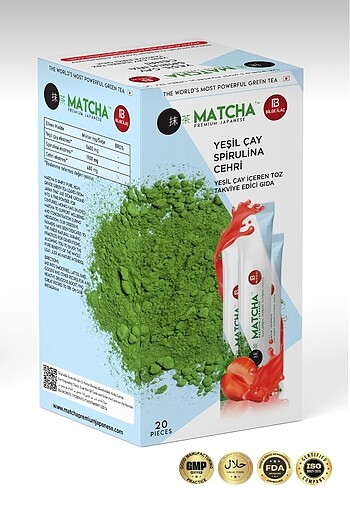 Çilek Aromalı Matcha Detox Çayı