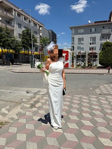 38 Beden beyaz Renk Nikah elbisesi