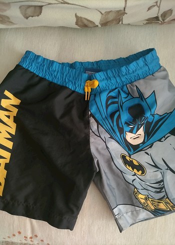 Batman Baskılı Gri Siyah Şort