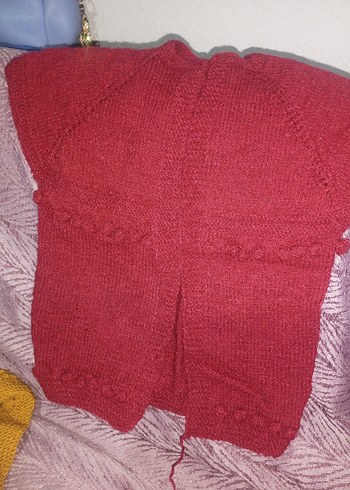 Parlak Kırmızı fıstık model yelek - Görsel 3