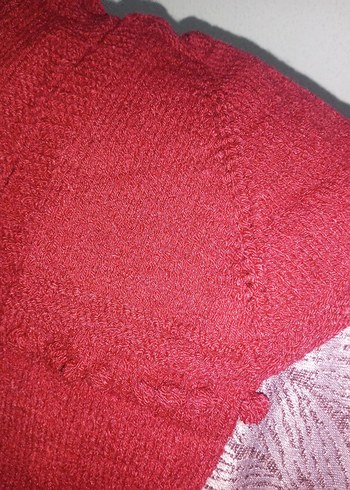 Parlak Kırmızı fıstık model yelek - Görsel 2