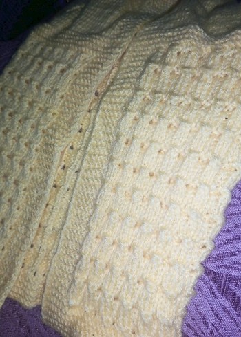 Kız Çocuk Sarı Örgü Hırka - Görsel 2