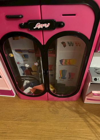 Koyu Pembe Çocuk Gardırop Oyuncak - Görsel 6