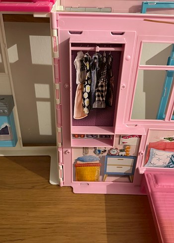 Koyu Pembe Çocuk Gardırop Oyuncak - Görsel 2