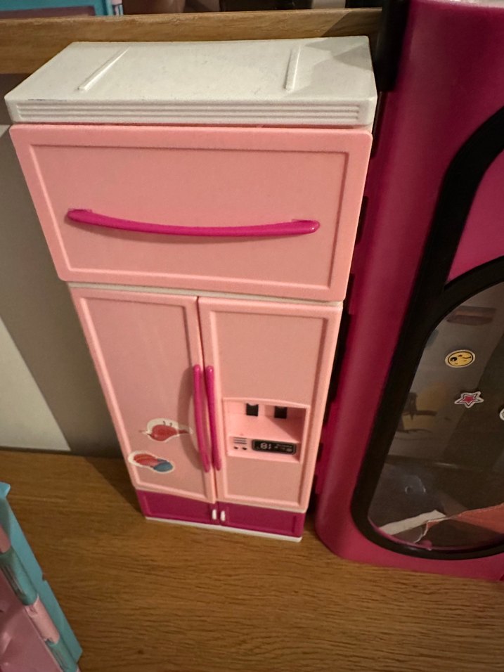 Koyu Pembe Çocuk Gardırop Oyuncak - Görsel 5