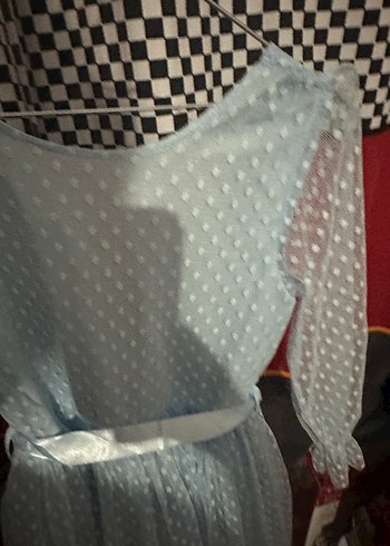 Mavi kız çocuk elbise - Görsel 4