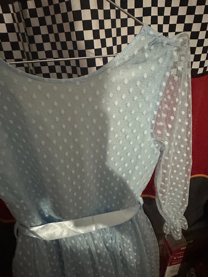 Mavi kız çocuk elbise - Görsel 3