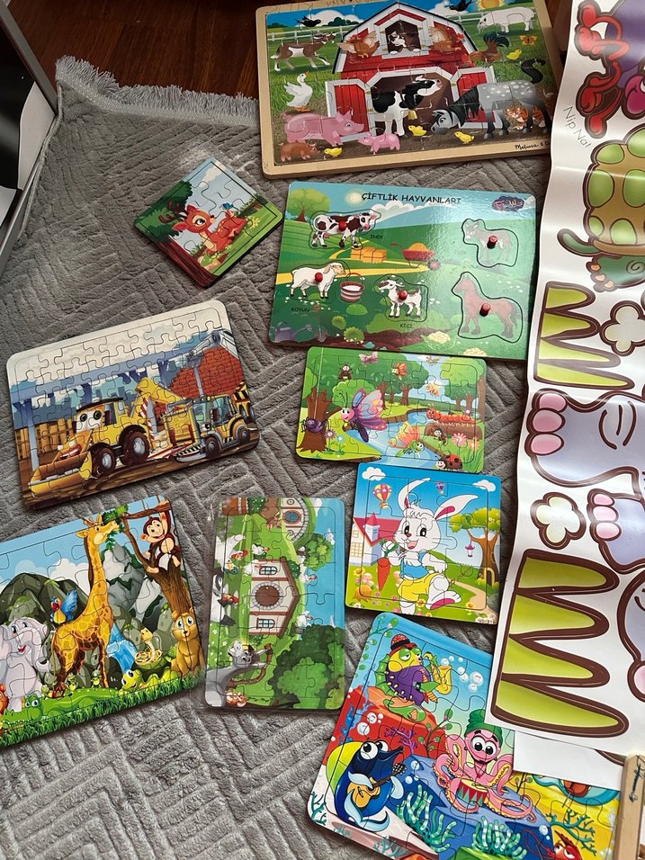 Puzzle ve sticker duvara - Görsel 3