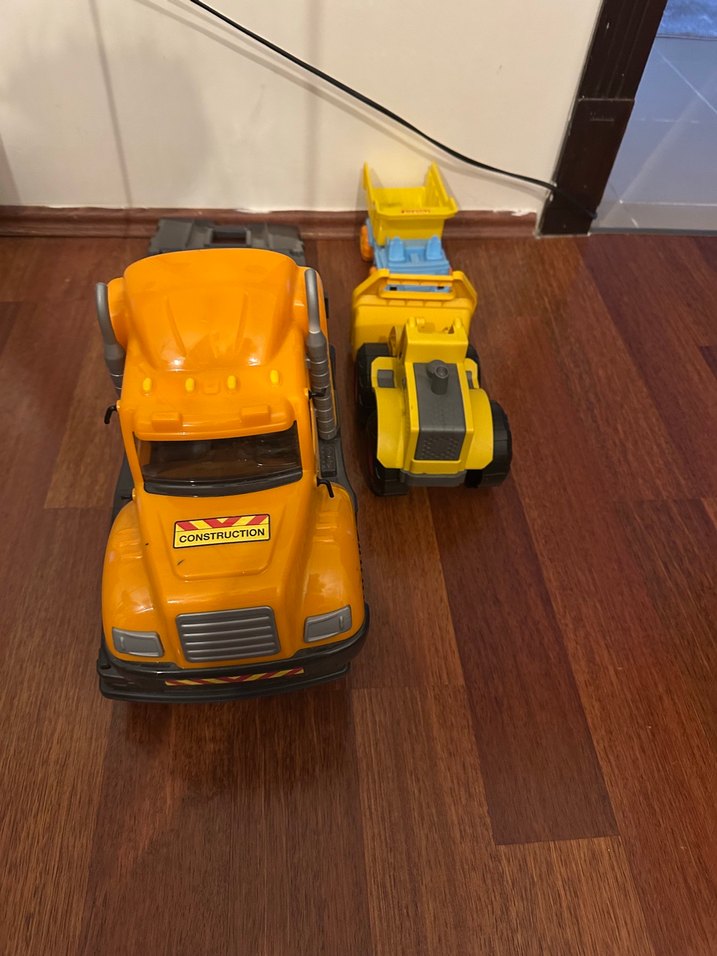 Sarı İnşaat Oyuncak Kamyon Seti - Görsel 2