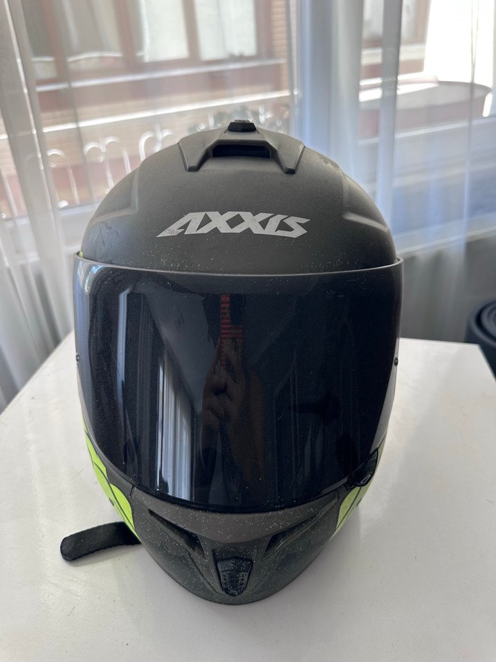 Diger Koyu Yeşil Desenli Seramik Motosiklet Kaskı - Görsel 3