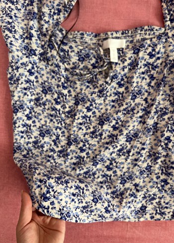 H&M Çiçek Desenli Bluz  M Beden  - Görsel 4