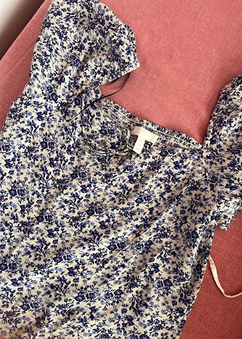 H&M Çiçek Desenli Bluz  M Beden  - Görsel 2