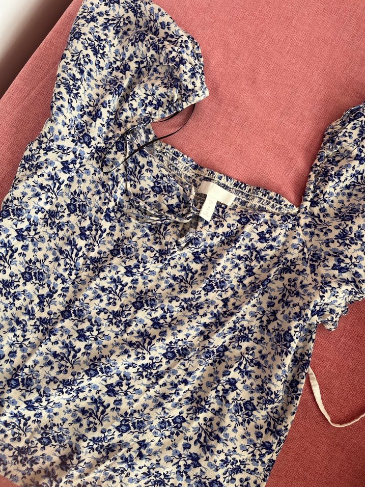 H&M Çiçek Desenli Bluz  M Beden  - Görsel 2