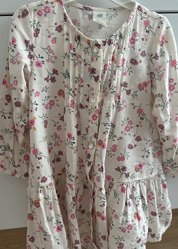 H&M Çiçek Desenli Uzun Kollu Elbise - Görsel 4