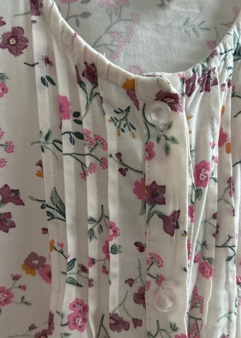 H&M Çiçek Desenli Uzun Kollu Elbise - Görsel 7