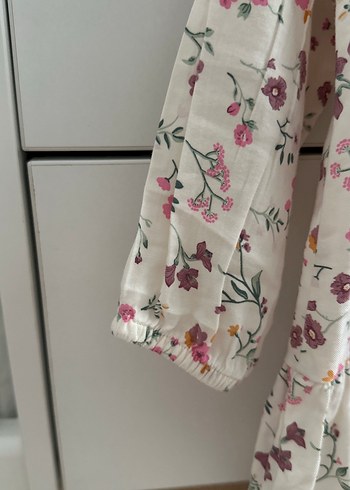 H&M Çiçek Desenli Uzun Kollu Elbise - Görsel 6