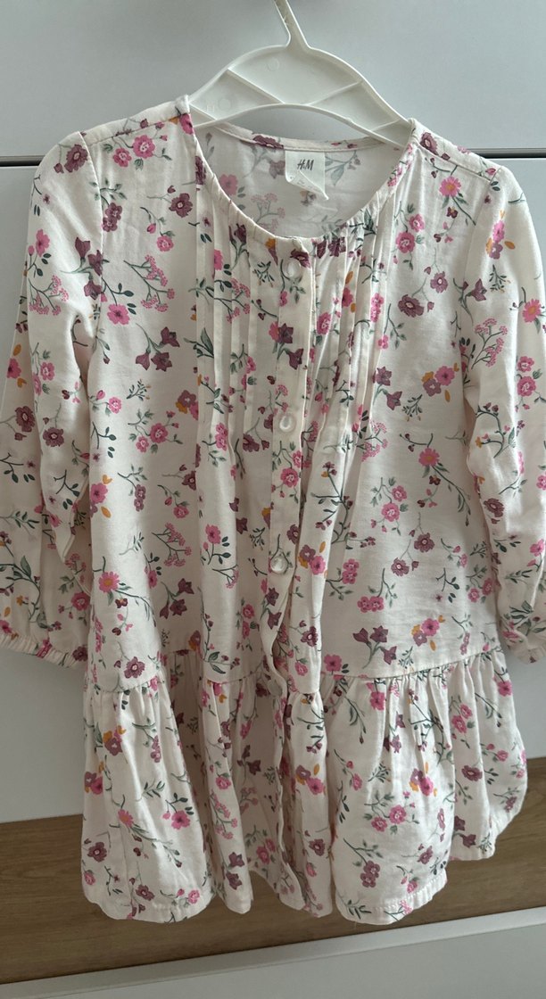 H&M Çiçek Desenli Uzun Kollu Elbise - Görsel 4