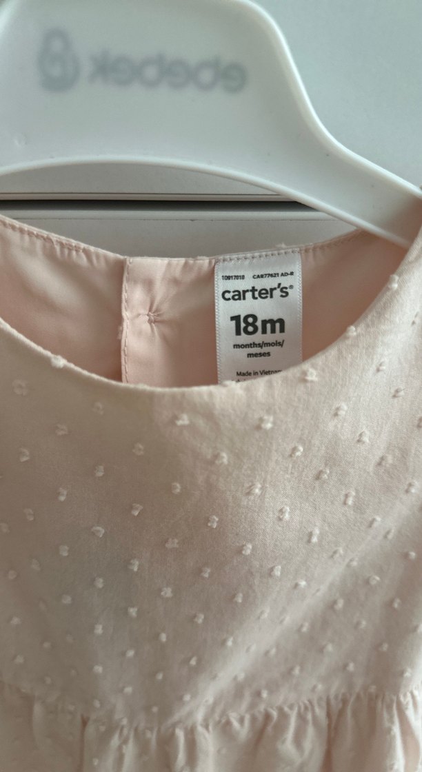 Carters Pembe Kız Bebek Fırfırlı Elbise - Görsel 2