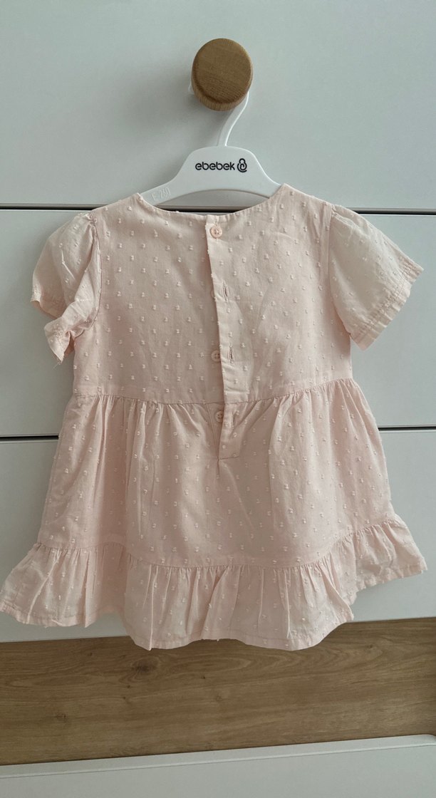 Carters Pembe Kız Bebek Fırfırlı Elbise - Görsel 4