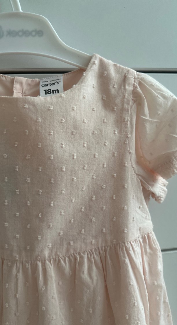 Carters Pembe Kız Bebek Fırfırlı Elbise - Görsel 3