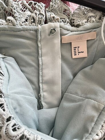 H&M H&M Fırfırlı Dantel Midi Boy Elbise-32 Beden