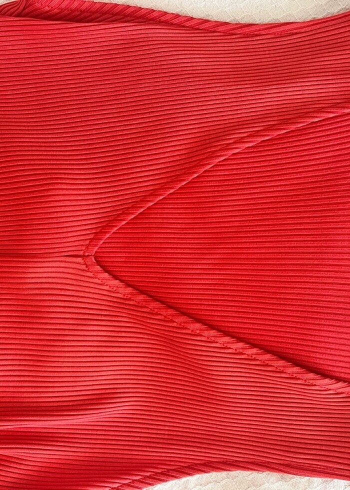 Zara Kırmızı Uzun Elbise- M beden - Görsel 3