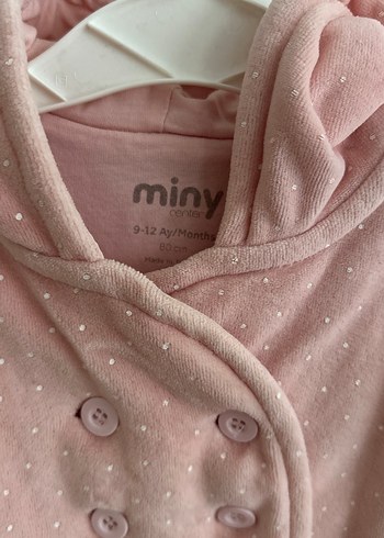 Puantiyeli Pembe Kız Çocuk Düğmeli Mont Miny Center - Görsel 2