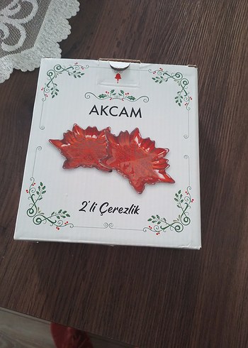 Kırmızı Çiçek Desenli Tabak Seti - Görsel 6