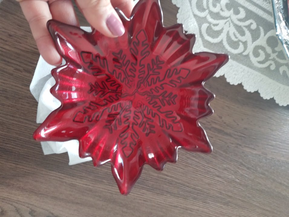 Kırmızı Çiçek Desenli Tabak Seti - Görsel 5