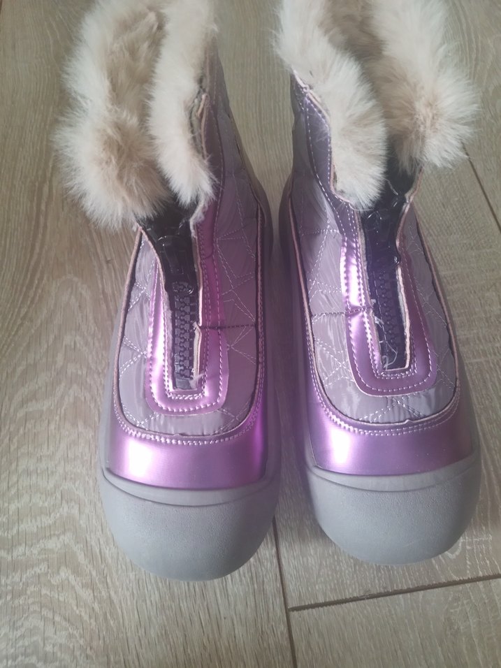 Mor Kürklü Kız Botları - Görsel 2