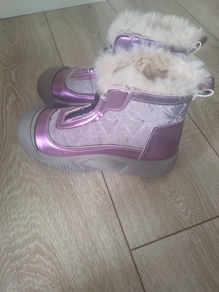 Mor Kürklü Kız Botları - Görsel 4