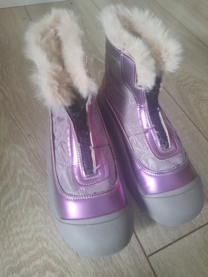 Mor Kürklü Kız Botları - Görsel 3