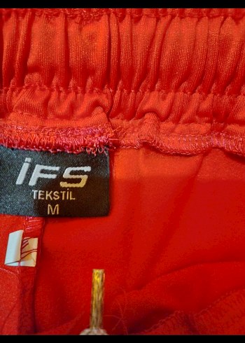 Kırmızı Rahat Kesim Kadın Eşofman Altı - Görsel 4