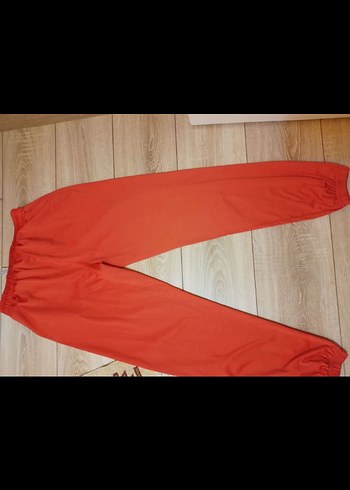 Kırmızı Rahat Kesim Kadın Eşofman Altı - Görsel 2